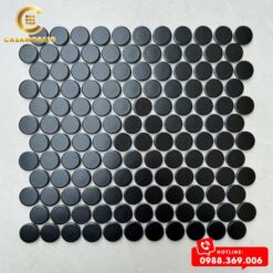 GẠCH MOSAIC CHẤM BI MÀU ĐEN CSCB 09