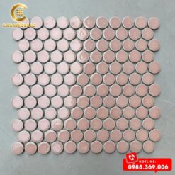 GẠCH MOSAIC CHẤM BI MÀU HỒNG CSCB 592