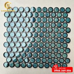 GẠCH MOSAIC CHẤM BI MÀU RÊU CSCB 160