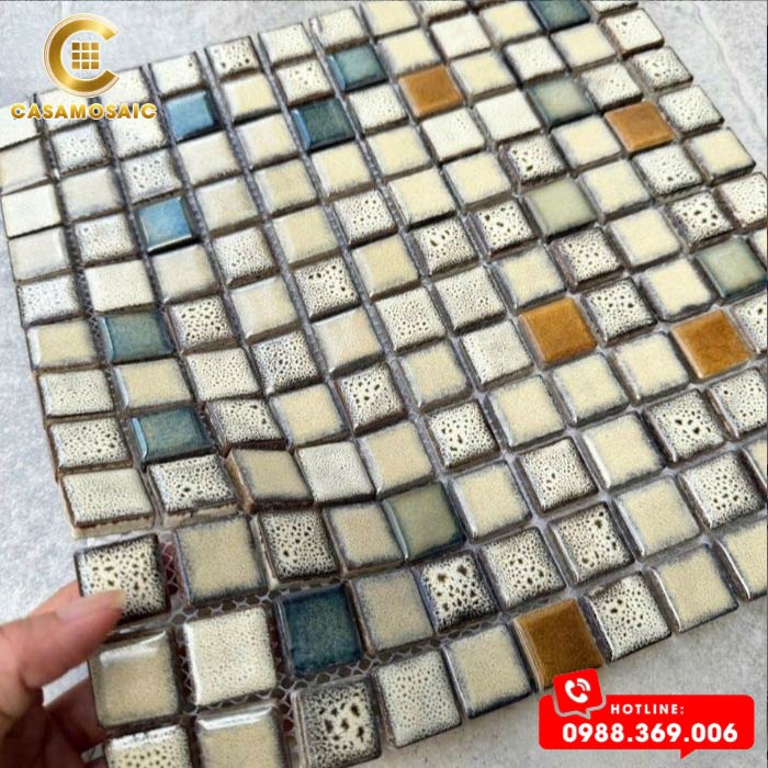 GẠCH MOSAIC GỐM MEN RẠN CS YB 23