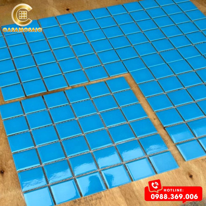 GẠCH MOSAIC GỐM MEN TRƠN MÀU XANH BIỂN CSG 916