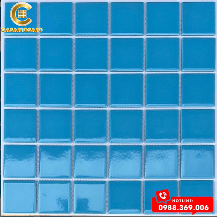 GẠCH MOSAIC GỐM MEN TRƠN MÀU XANH BIỂN CSG 916