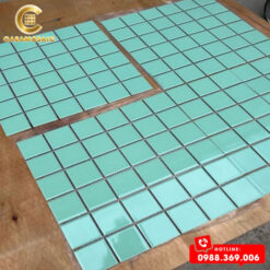 GẠCH MOSAIC GỐM MEN TRƠN MÀU XANH LÁ CSG 1496