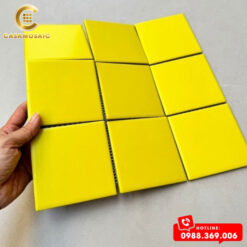 GẠCH MOSAIC GỐM SỨ MÀU VÀNG MỜ CS9715M