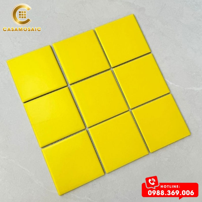 GẠCH MOSAIC GỐM SỨ MÀU VÀNG MỜ CS9715M