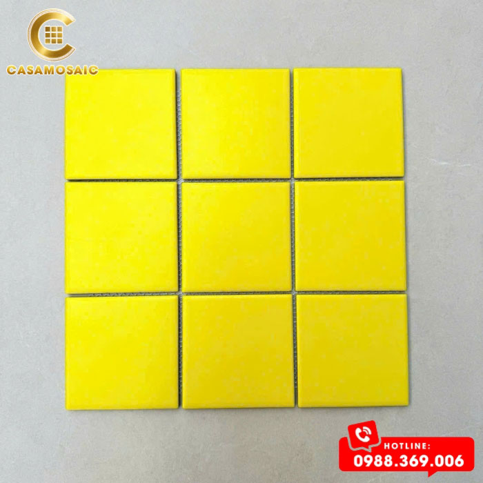 GẠCH MOSAIC GỐM SỨ MÀU VÀNG MỜ CS9715M