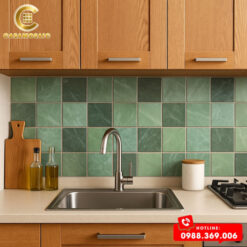 GẠCH MOSAIC GỐM SỨ MÀU XÁM VÂN ĐÁ CS97M22G