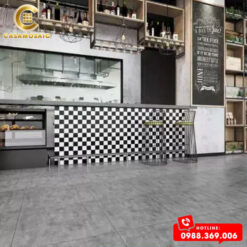 GẠCH MOSAIC GỐM SỨ TRẮNG ĐEN CS 48A01