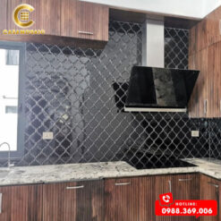 GẠCH MOSAIC LỒNG ĐÈN MÀU ĐEN CSG 810