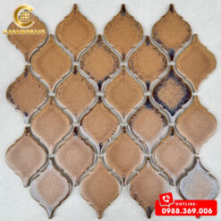 GẠCH MOSAIC LỒNG ĐÈN MÀU NÂU CSG 222