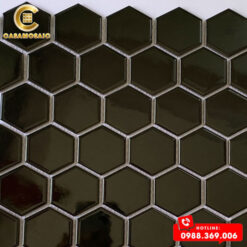 GẠCH MOSAIC LỤC GIÁC MÀU ĐEN CSG 930