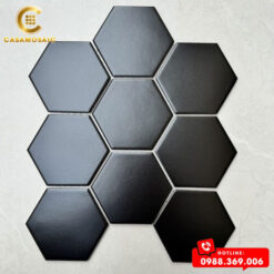 GẠCH MOSAIC LỤC GIÁC TO MÀU ĐEN CS L1P806