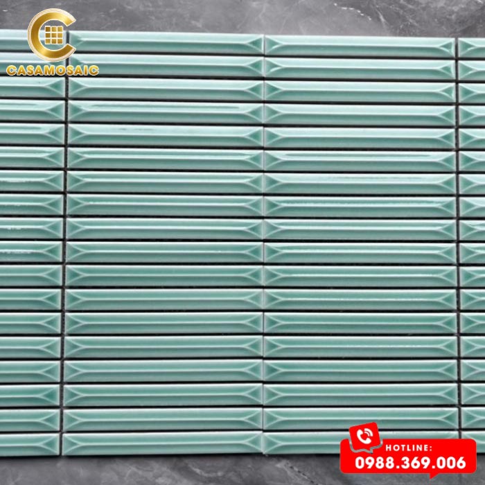 GẠCH MOSAIC QUE ĐŨA CST 306 | MÀU XANH NGỌC