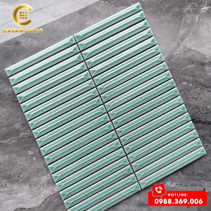 GẠCH MOSAIC QUE ĐŨA CST 306 | MÀU XANH NGỌC