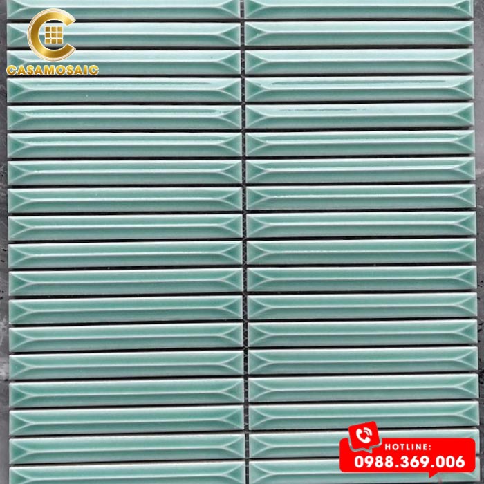 GẠCH MOSAIC QUE ĐŨA CST 306 | MÀU XANH NGỌC