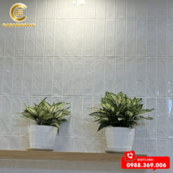 GẠCH THẺ CSG75300 GỢN BÓNG MÀU TRẮNG