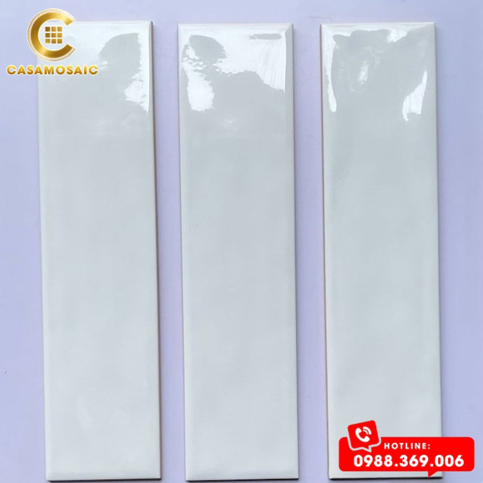 GẠCH THẺ CSG75300 GỢN BÓNG MÀU TRẮNG