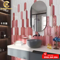 GẠCH THẺ LÔNG VŨ CS M9316-C HỒNG ĐẬM