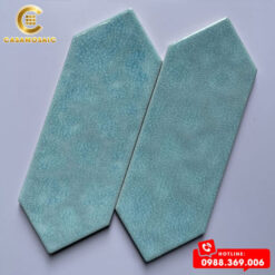 GẠCH THẺ MŨI TÊN MEN RẠN CSGD 15 XANH NGỌC