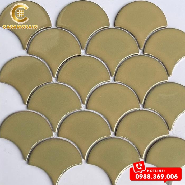 Gạch Mosaic Vảy Cá Men Trơn CSK902