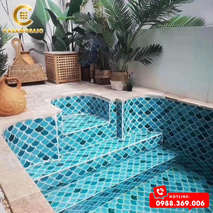 Gạch Mosaic Vảy Cá Rạn 2 Lớp CSF 9002
