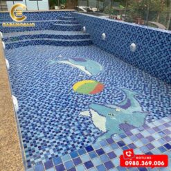 TRANH CÁ HEO MOSAIC TRANG TRÍ MÃ K