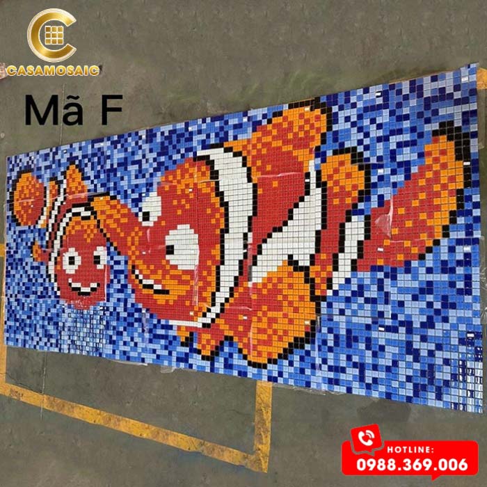 TRANH CÁ NEMO MOSAIC TRANG TRÍ MÃ F