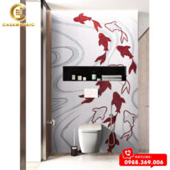 TRANH MOSAIC ĐÀN CÁ ĐỎ CAO CẤP