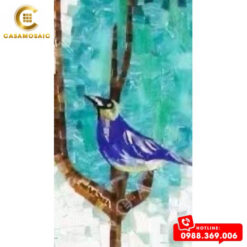 TRANH MOSAIC GẠC HƯƠU VÀ HOA CAO CẤP
