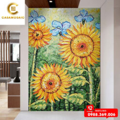 TRANH MOSAIC HOA HƯỚNG DƯƠNG CAO CẤP