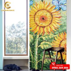 TRANH MOSAIC HOA HƯỚNG DƯƠNG CAO CẤP