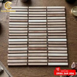 GẠCH MOSAIC MEN BÓNG CST 68 MÀU BE NÂU CÀ PHÊ