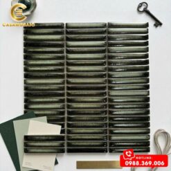 GẠCH MOSAIC QUE ĐŨA CST 2308 MÀU XANH RÊU ÁNH KHÓI