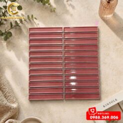 GẠCH MOSAIC MEN BÓNG CST 152 MÀU HỒNG ĐẤT