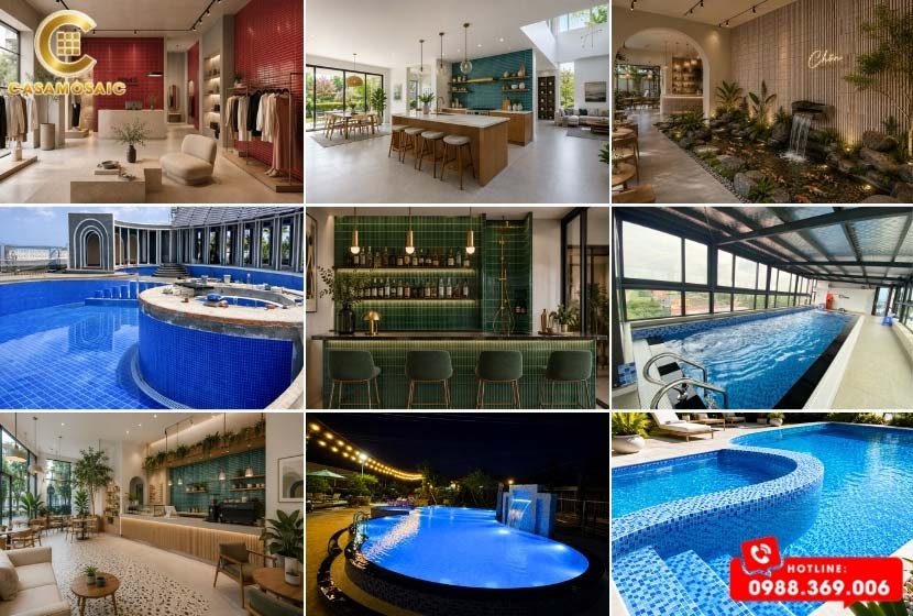Mosaic được ứng dụng linh hoạt trong nhiều loại hình không gian